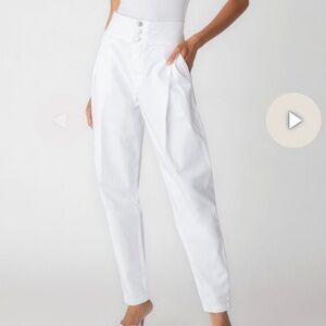 J Brand Carey Women's Ultra High Rise Tapered Pants White Sz 29 Stretch NWT